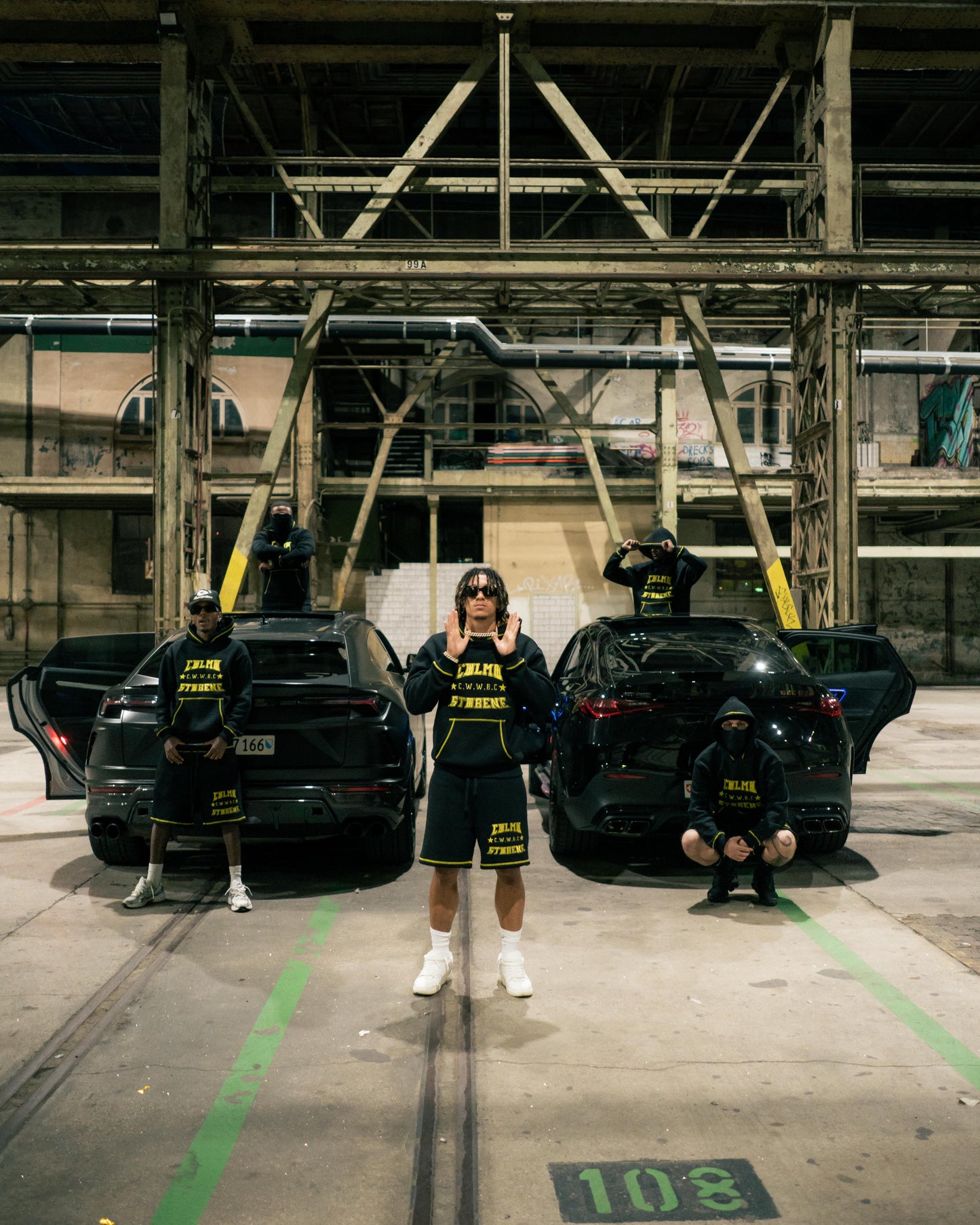 BLACK & YELLOW SHORTS